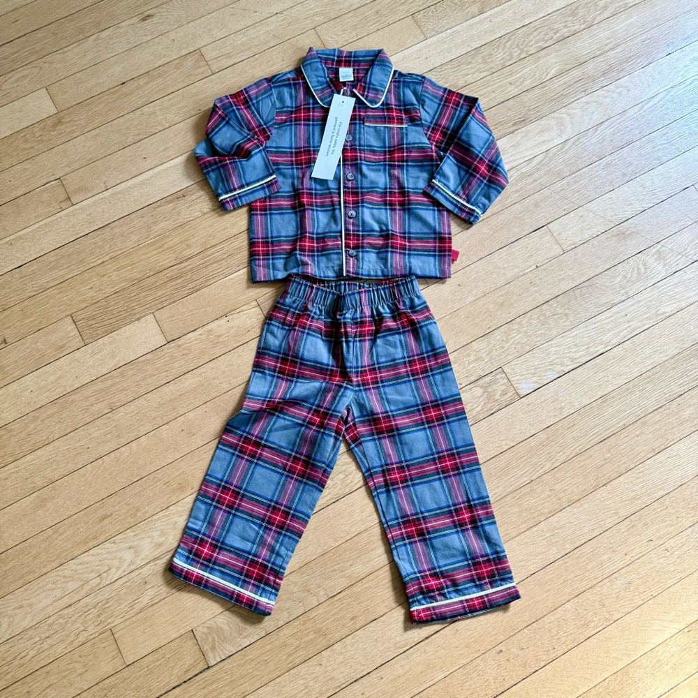Janie and Jack Plaid Pajama Set Christmas 2t NWT